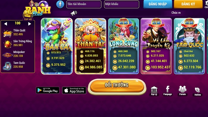 Dàn slot game cực chất tại Banh Win